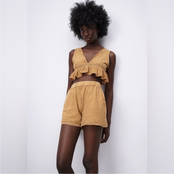 Zara Tops - Zara Ruffled Tank Top